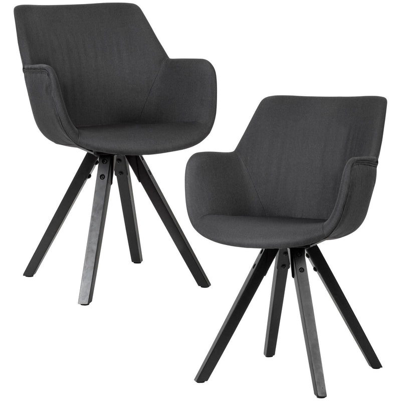 WOHNLING Esszimmerstühle WL6.115 Stoff schwarz
