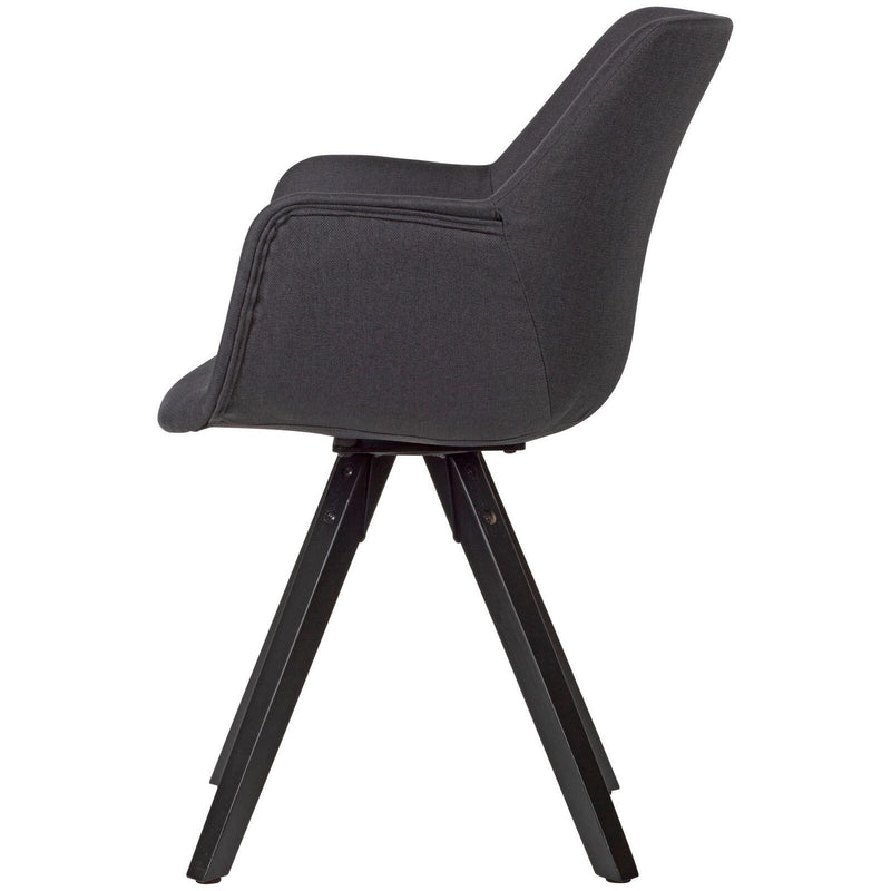 WOHNLING Esszimmerstühle WL6.115 Stoff schwarz