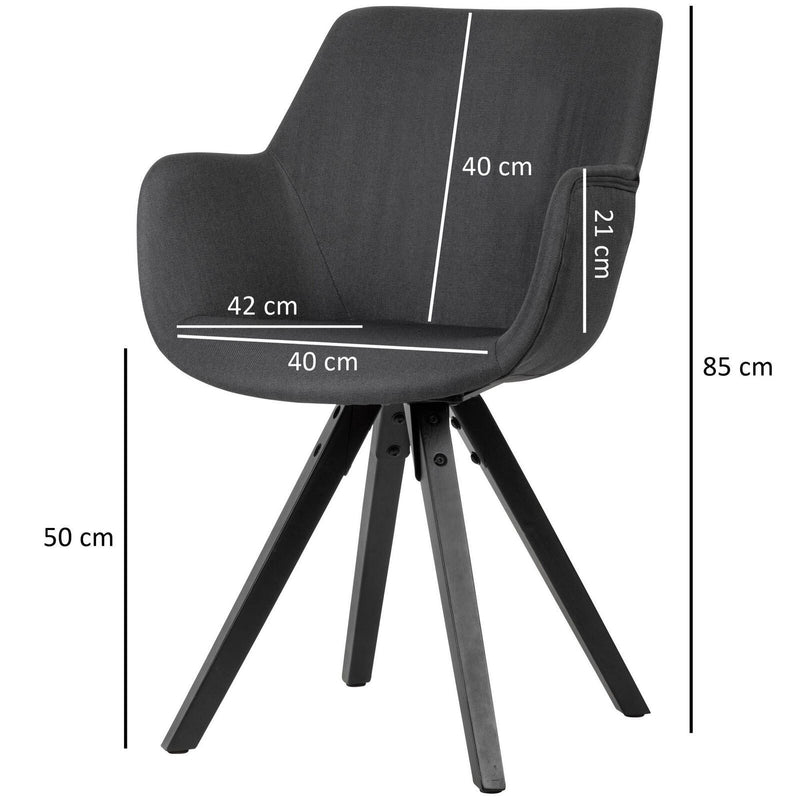 WOHNLING Esszimmerstühle WL6.115 Stoff schwarz