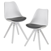 WOHNLING Esszimmerstühle WL6.137 Kunststoff weiß/schwarz