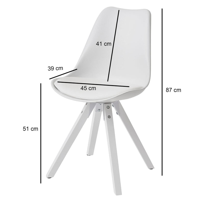 WOHNLING Esszimmerstühle WL6.136 Kunststoff weiß