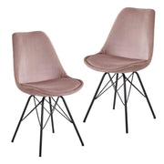WOHNLING Esszimmerstuhl WL6.179 Samt rosa