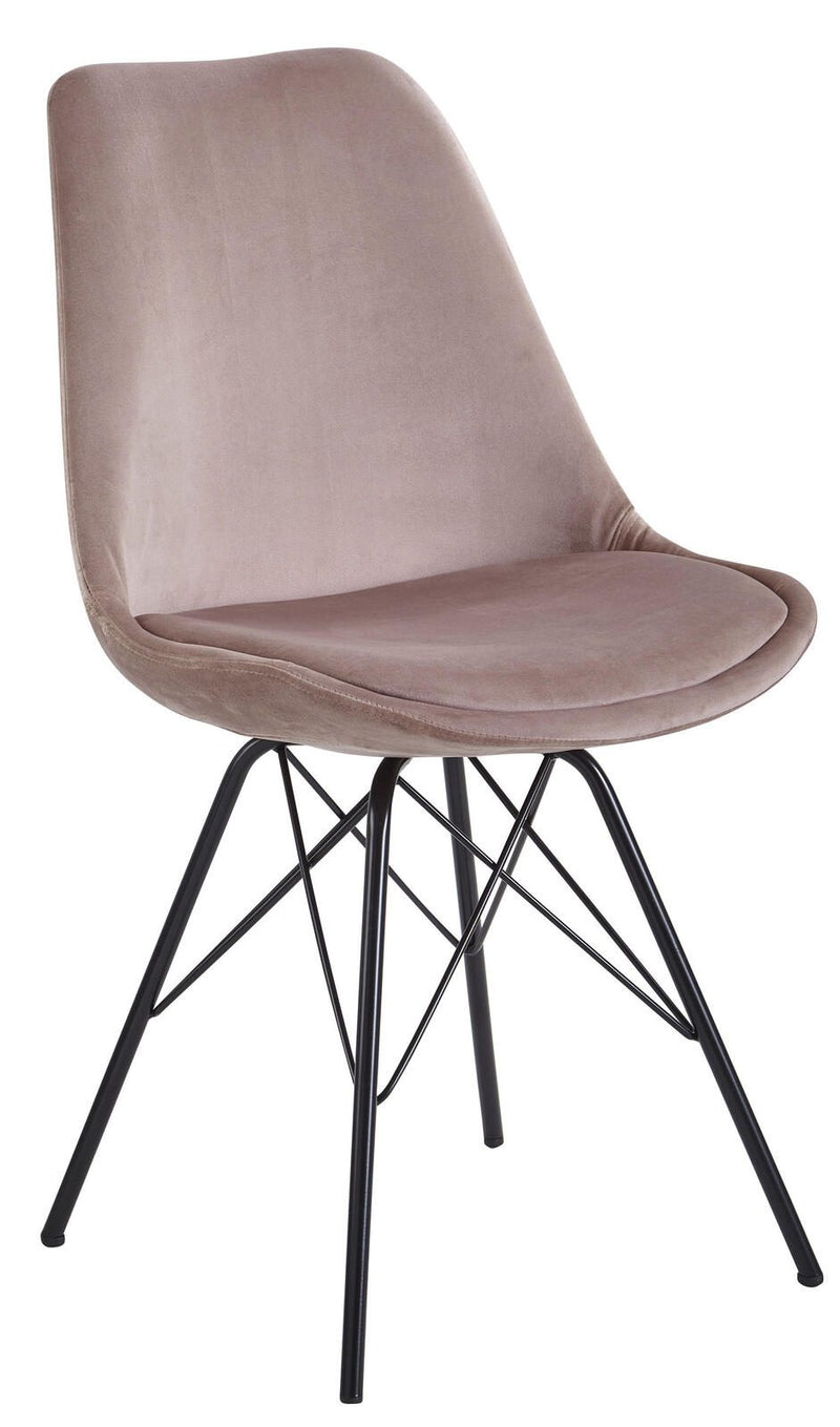 WOHNLING Esszimmerstuhl WL6.179 Samt rosa