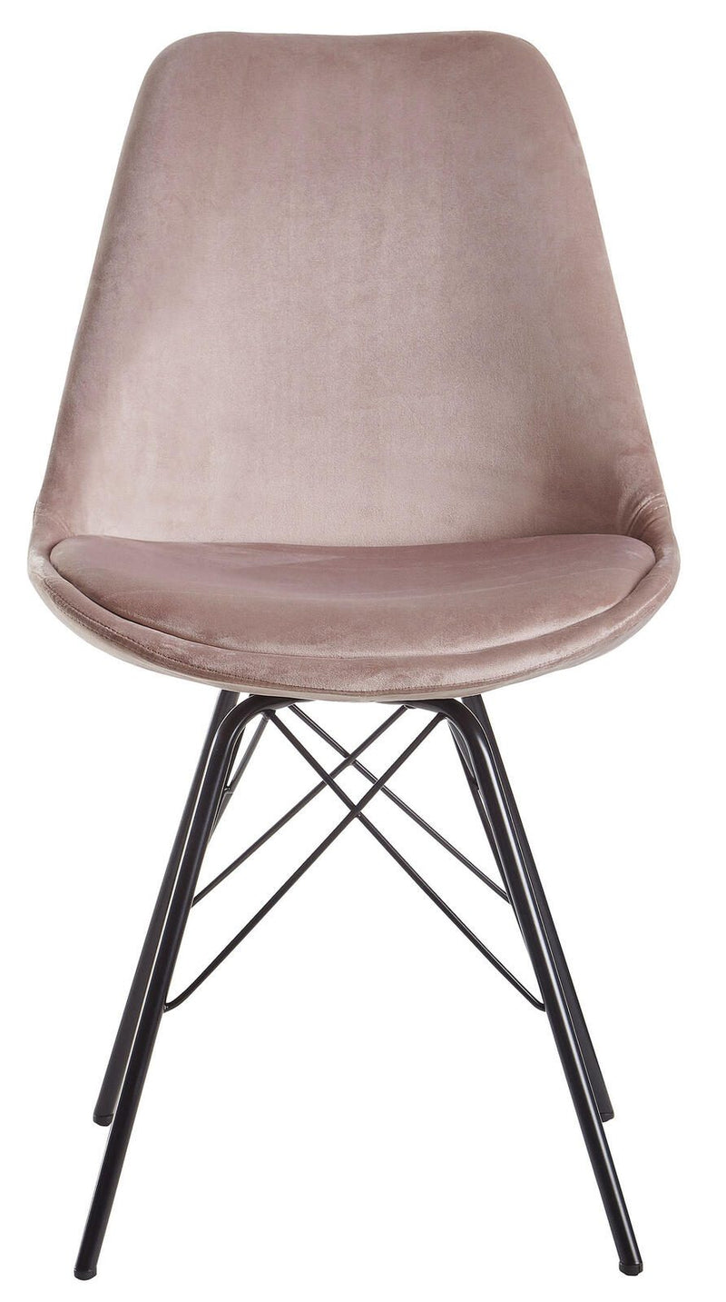 WOHNLING Esszimmerstuhl WL6.179 Samt rosa