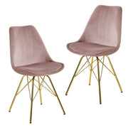 WOHNLING Esszimmerstuhl WL6.185 Samt rosa