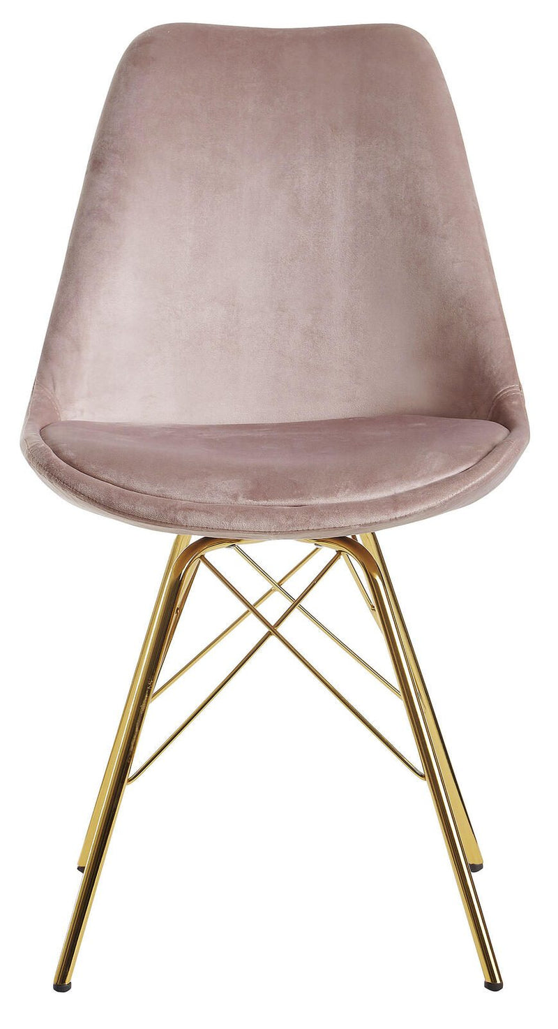 WOHNLING Esszimmerstuhl WL6.185 Samt rosa