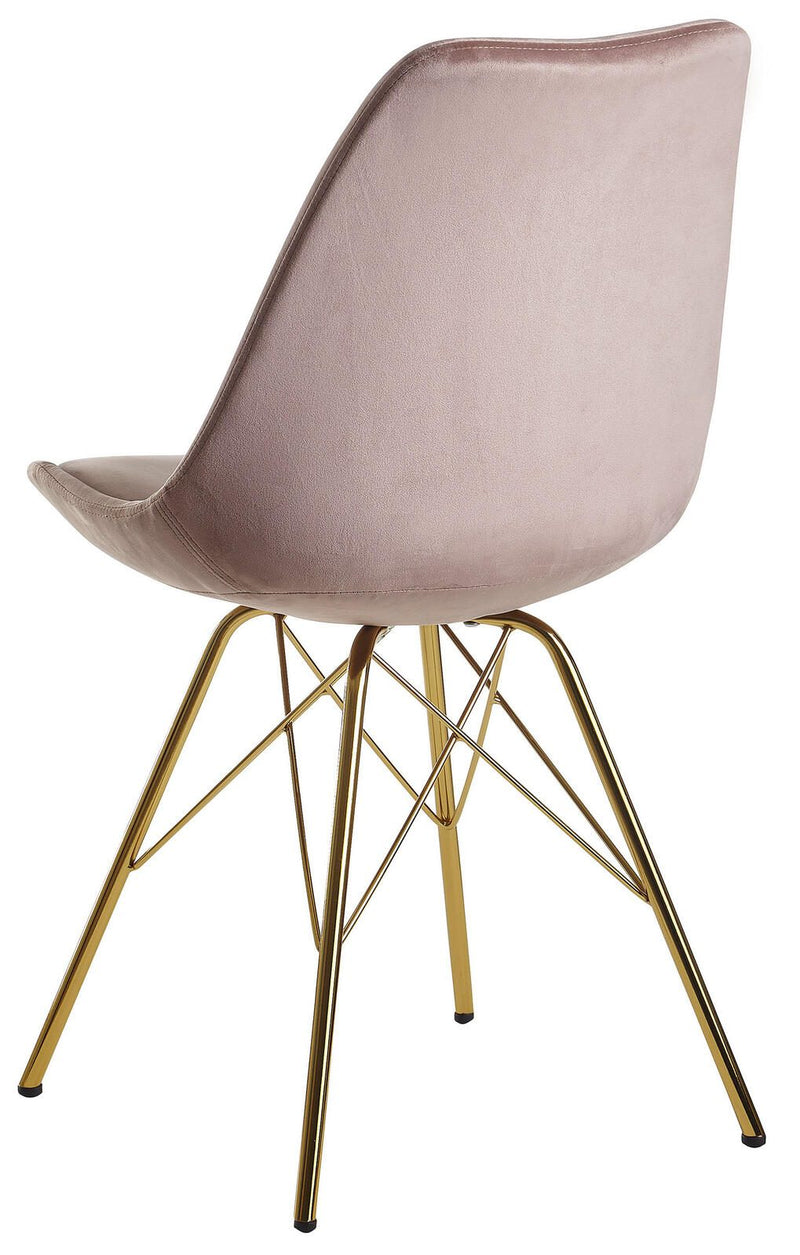WOHNLING Esszimmerstuhl WL6.185 Samt rosa
