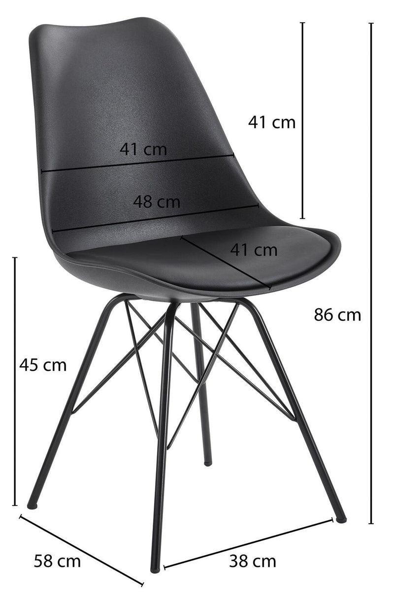 WOHNLING Esszimmerstuhl WL6.183 schwarz