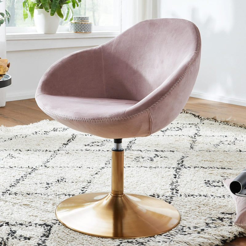 WOHNLING Loungesessel WL6.204 Samt rosa