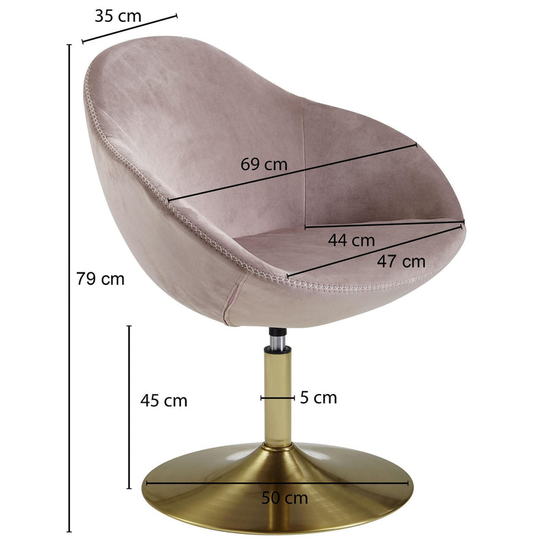 WOHNLING Loungesessel WL6.204 Samt rosa