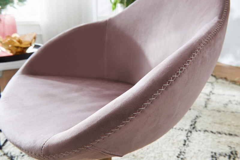 WOHNLING Loungesessel WL6.204 Samt rosa