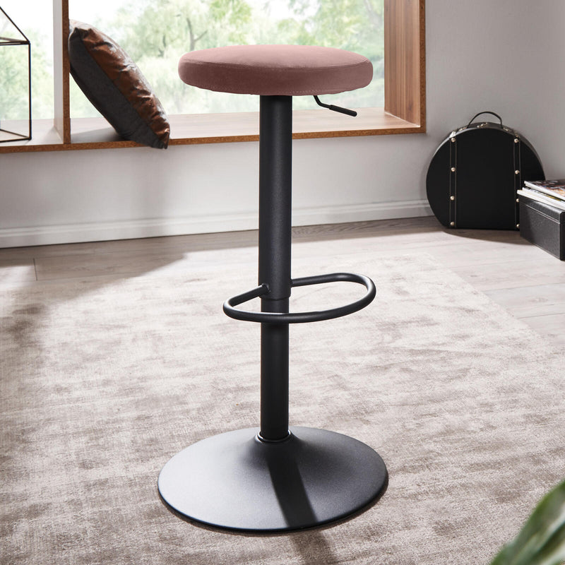 WOHNLING Barhocker WL6.197 Samt rosa
