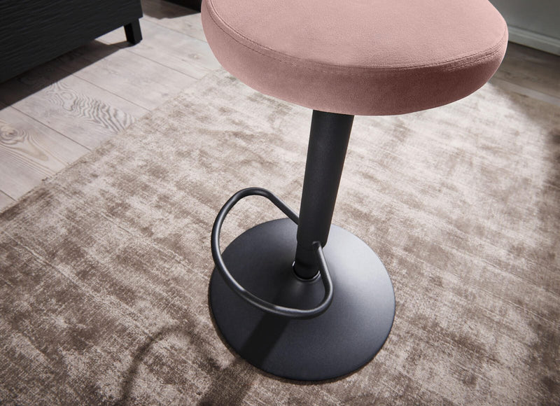 WOHNLING Barhocker WL6.197 Samt rosa