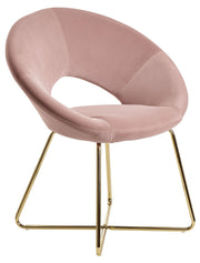 WOHNLING Esszimmerstuhl WL6.189 Samt rosa
