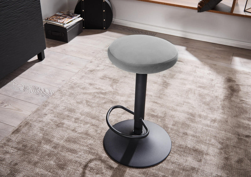 WOHNLING Barhocker WL6.200 Samt dunkelgrau