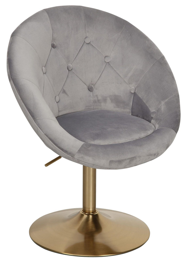 WOHNLING Loungesessel WL6.299 Samt grau