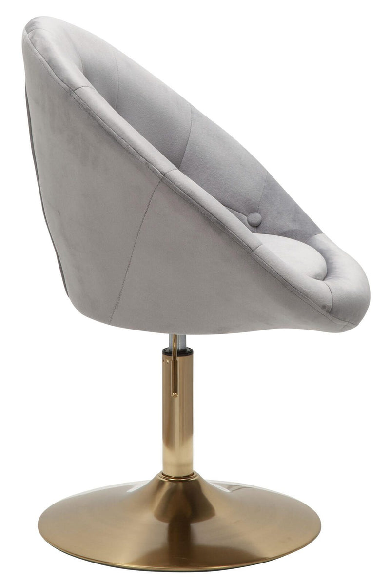WOHNLING Loungesessel WL6.299 Samt grau