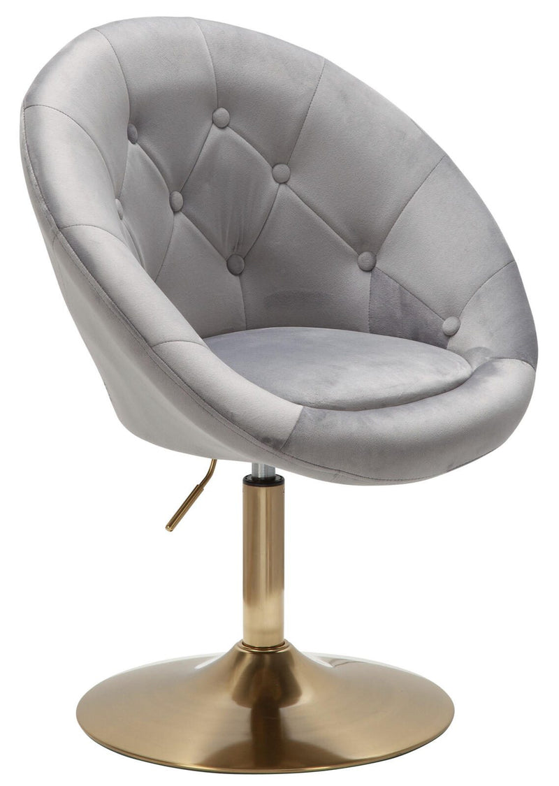 WOHNLING Loungesessel WL6.299 Samt grau