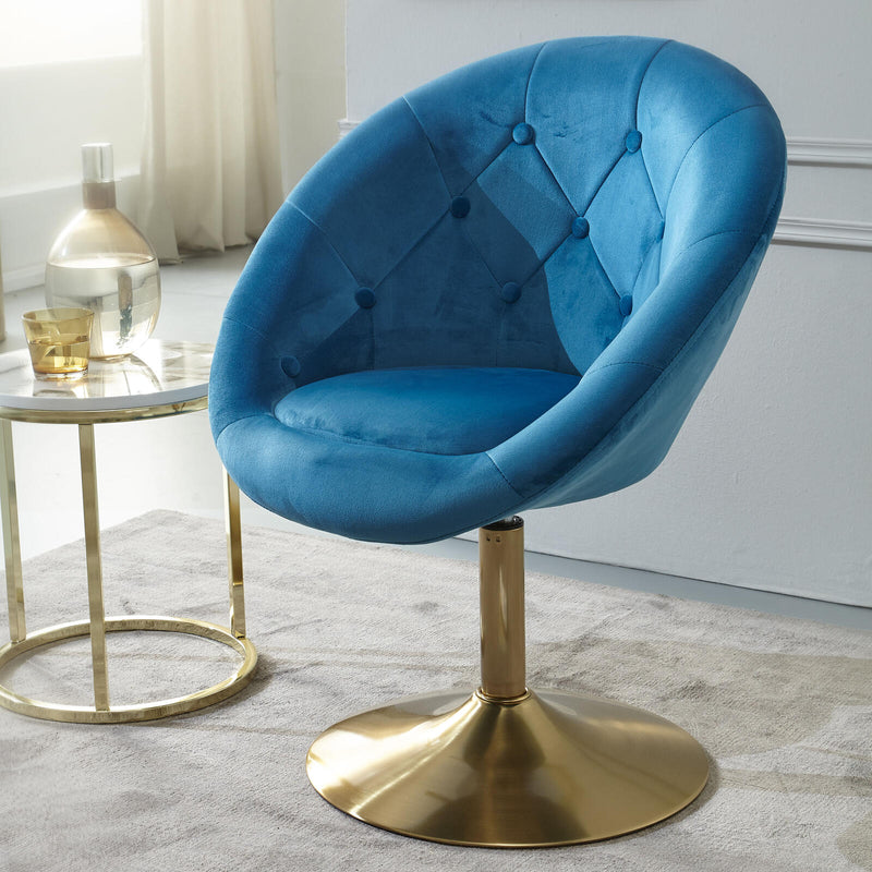 WOHNLING Loungesessel WL6.301 Samt blau