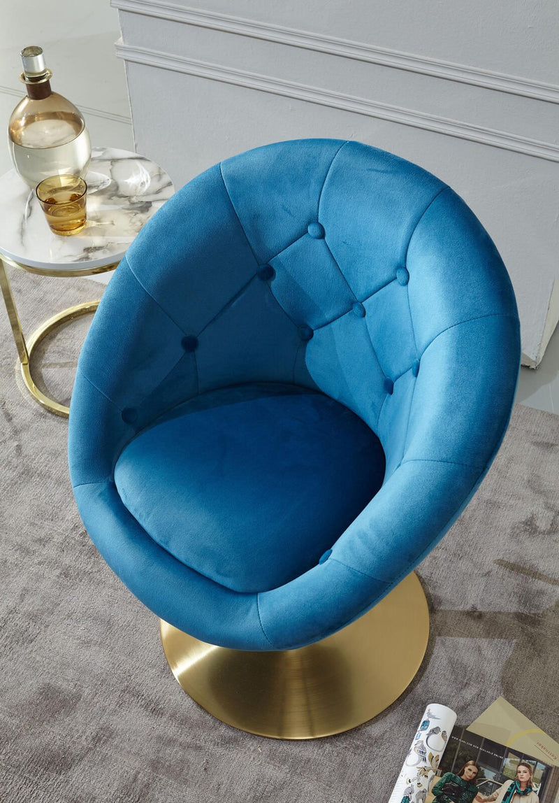 WOHNLING Loungesessel WL6.301 Samt blau
