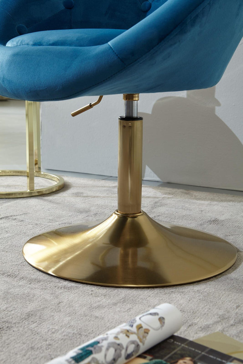 WOHNLING Loungesessel WL6.301 Samt blau