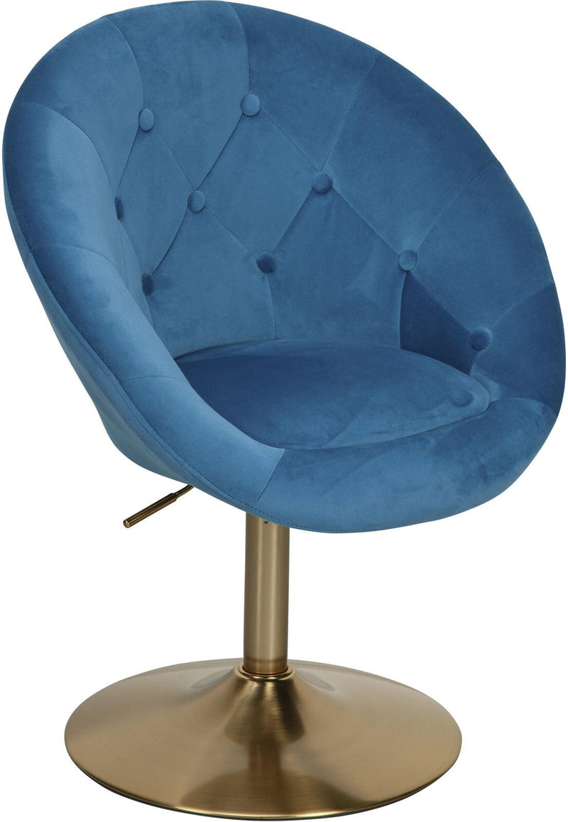 WOHNLING Loungesessel WL6.301 Samt blau