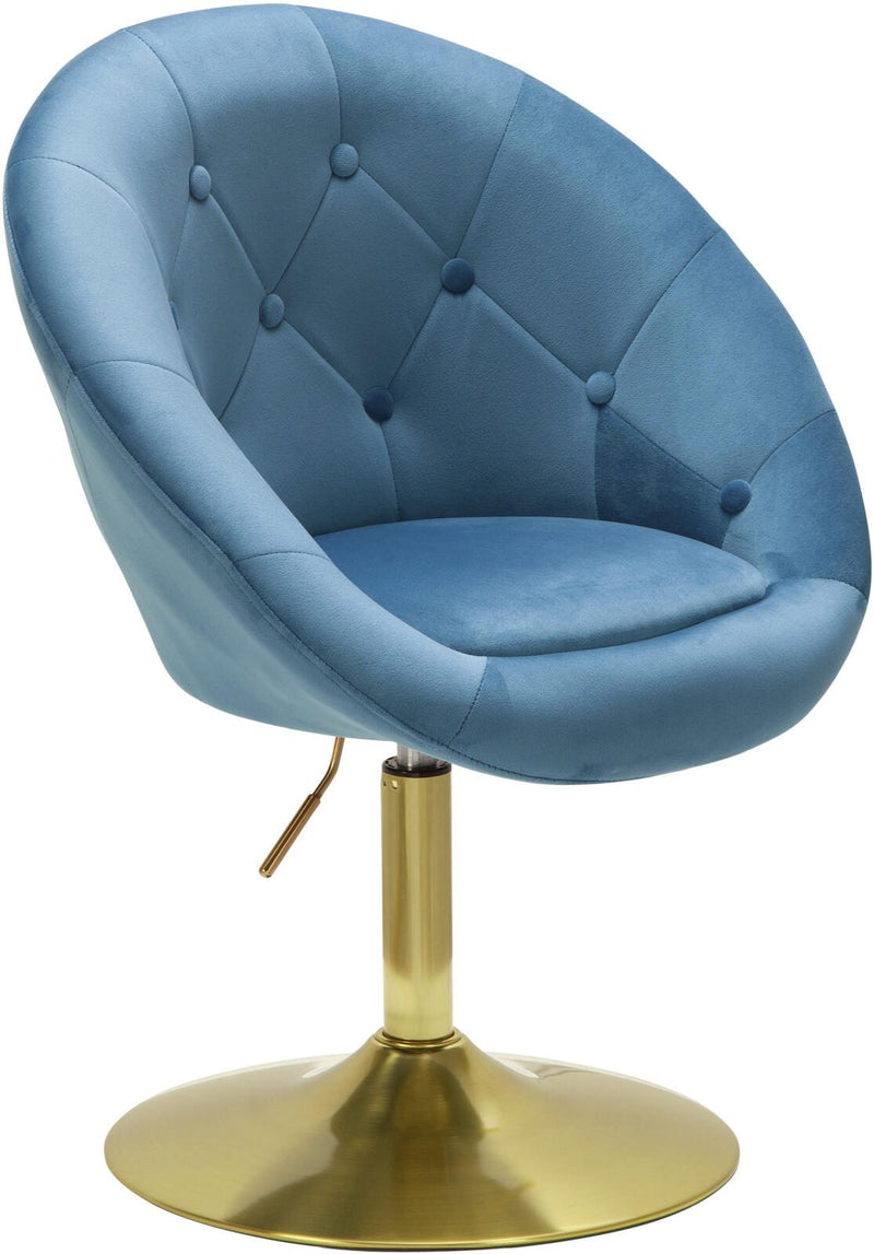 WOHNLING Loungesessel WL6.301 Samt blau