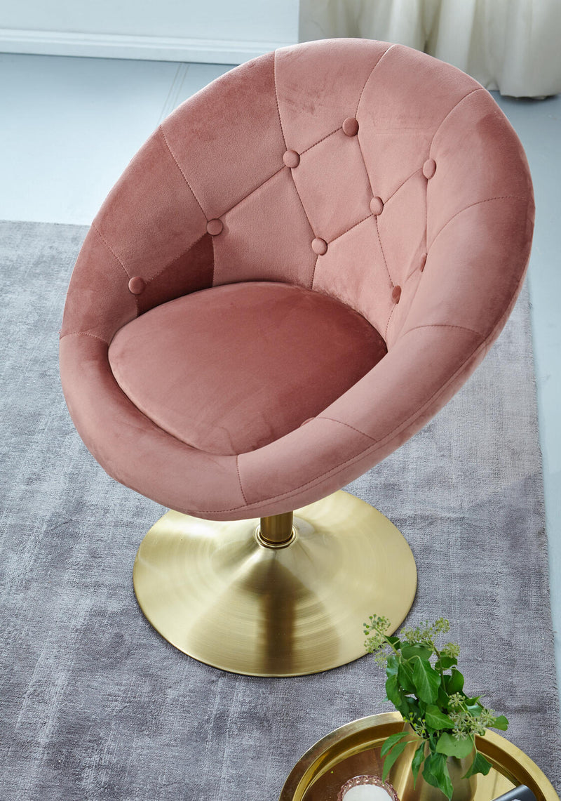 WOHNLING Loungesessel WL6.300 Samt rosa