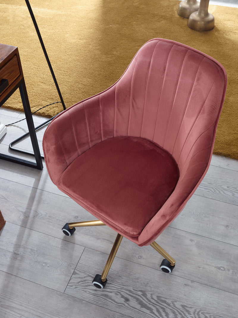 AMSTYLE Drehstuhl SPM1.431 Samt Rosa