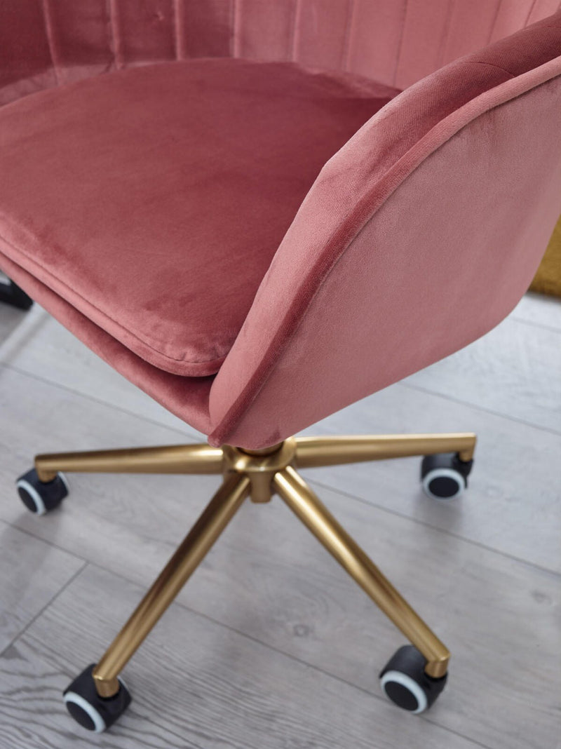 AMSTYLE Drehstuhl SPM1.431 Samt Rosa