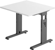HAMMERBACHER höhenverstellbarer Schreibtisch VOS08/W/G weiß