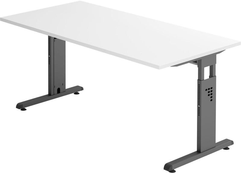 HAMMERBACHER höhenverstellbarer Schreibtisch VOS16/W/G weiß