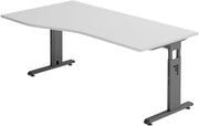 HAMMERBACHER VOS18/5/G höhenverstellbarer Schreibtisch 65 - 85 cm lichtgrau / grafit