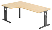 HAMMERBACHER VOS82/3/G höhenverstellbarer Schreibtisch 65 - 85 cm ahorn / grafit