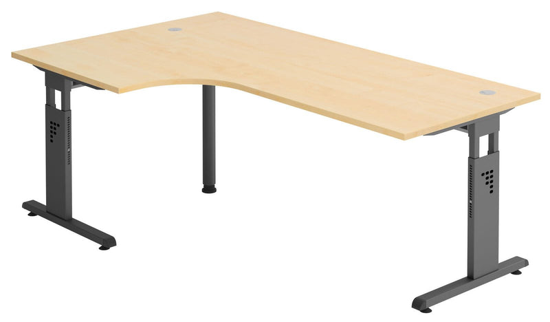 HAMMERBACHER VOS82/3/G höhenverstellbarer Schreibtisch 65 - 85 cm ahorn / grafit