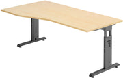 HAMMERBACHER VOS18/3/G höhenverstellbarer Schreibtisch 65 - 85 cm ahorn / grafit