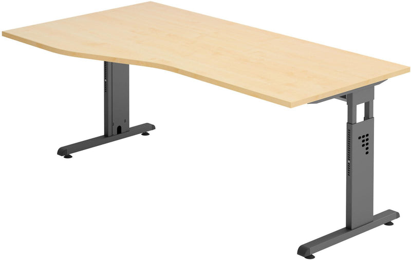 HAMMERBACHER VOS18/3/G höhenverstellbarer Schreibtisch 65 - 85 cm ahorn / grafit