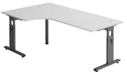 HAMMERBACHER VOS82/5/G höhenverstellbarer Schreibtisch 65 - 85 cm lichtgrau / grafit
