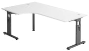 HAMMERBACHER VOS82/W/G höhenverstellbarer Schreibtisch 65 - 85 cm weiß / grafit