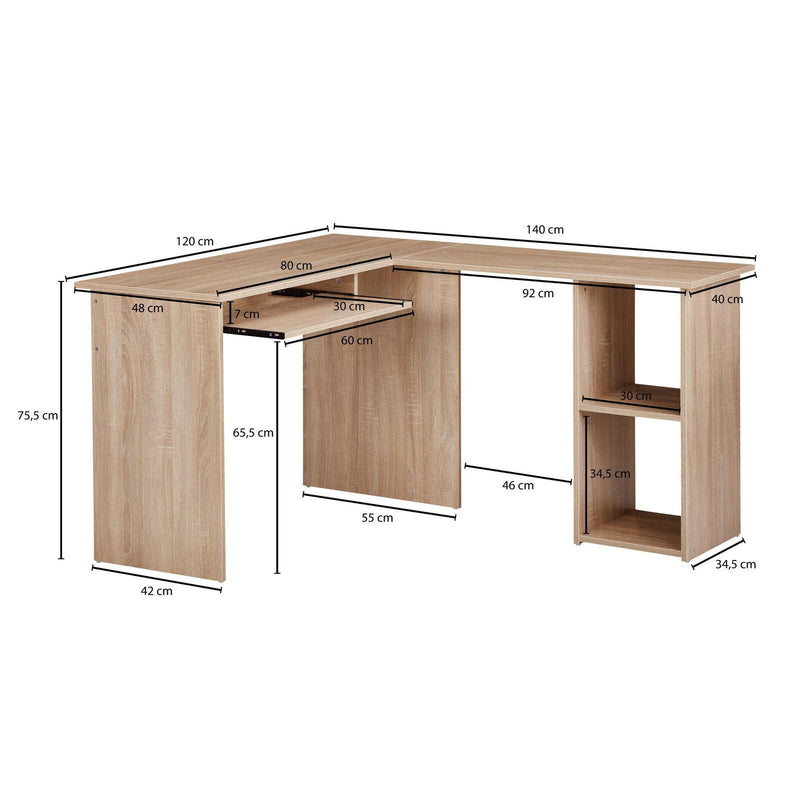 WOHNLING Schreibtisch WL5.306 sonoma-eiche