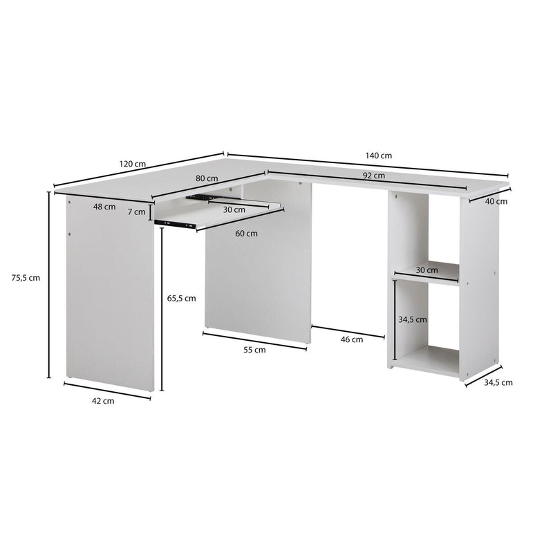 WOHNLING Schreibtisch WL5.307 weiß