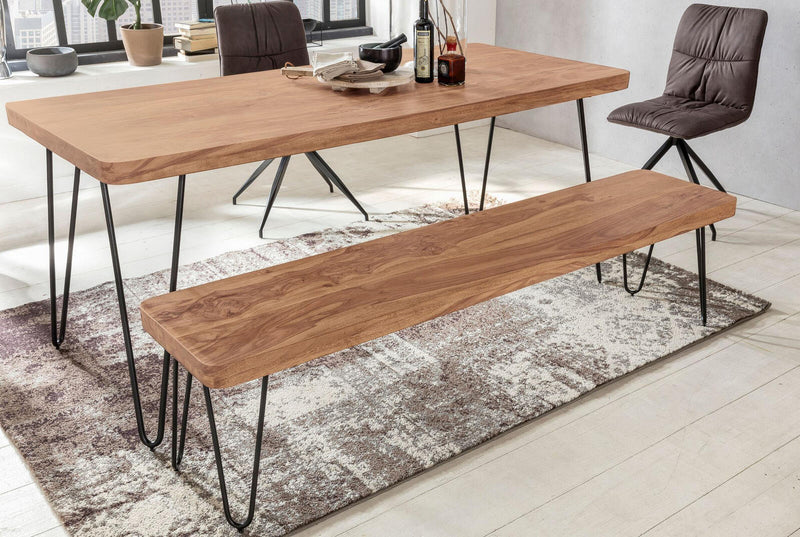 WOHNLING Sitzbank BAGLI 160 cm Akazie