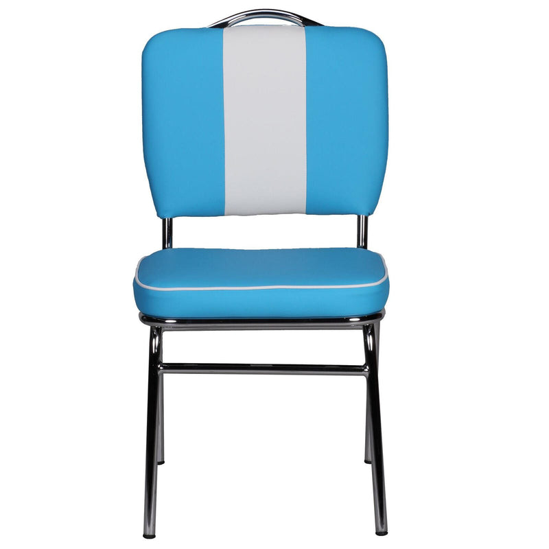 WOHNLING Esszimmerstuhl WL1.717 blau/weiß