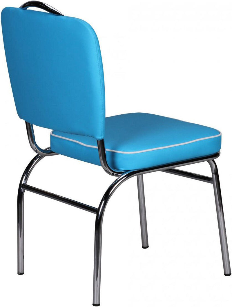 WOHNLING Esszimmerstuhl WL1.717 blau/weiß