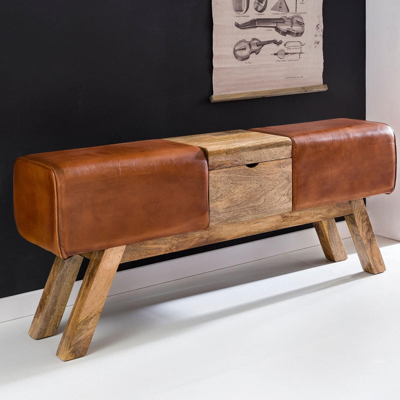 WOHNLING Sitzbank Turnbock 120 cm braun