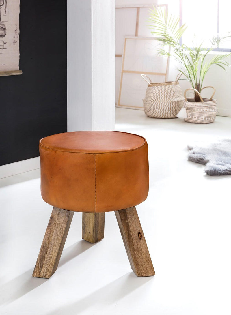 WOHNLING Hocker WL5.102 Turnbock braun