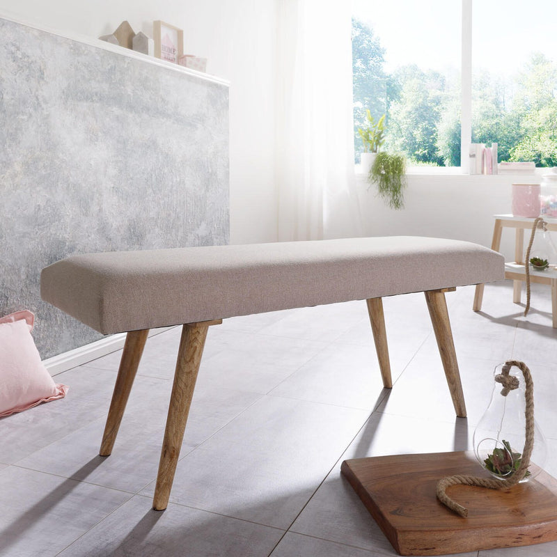 WOHNLING Sitzbank SALIM Stoff beige