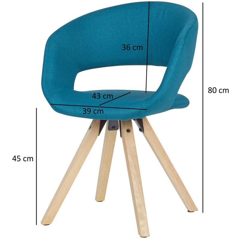 WOHNLING Esszimmerstuhl WL6.025 Stoff petrol