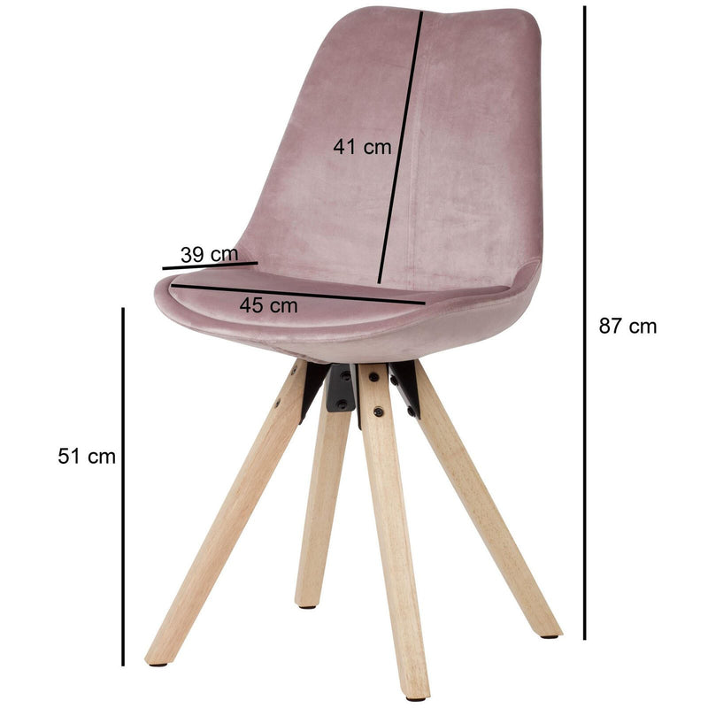 WOHNLING Esszimmerstuhl WL6.037 Stoff rosa