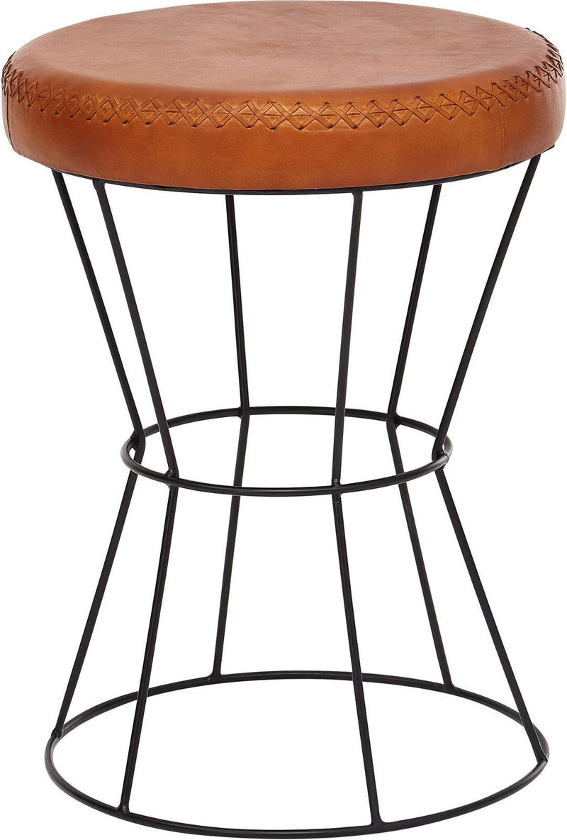 WOHNLING Hocker WL6.093 Echtleder 35 cm